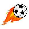 Blazing soccer ball representing online football betting excitement on Lotus365