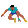 Kabaddi player in attacking stance highlighting kabaddi betting on Lotus365