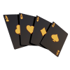 Four playing cards with different suits representing online card games on Lotus365